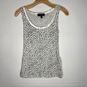 Banana Republic | Black White Spotted Luxe Tank